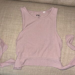 Pacific Sunwear Pale Pink Open Back Tank Top